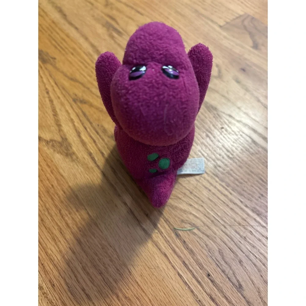 GUND‎ 1997 Barney the Dinosaur Plush Stuffed Toy Purple Green Yellow